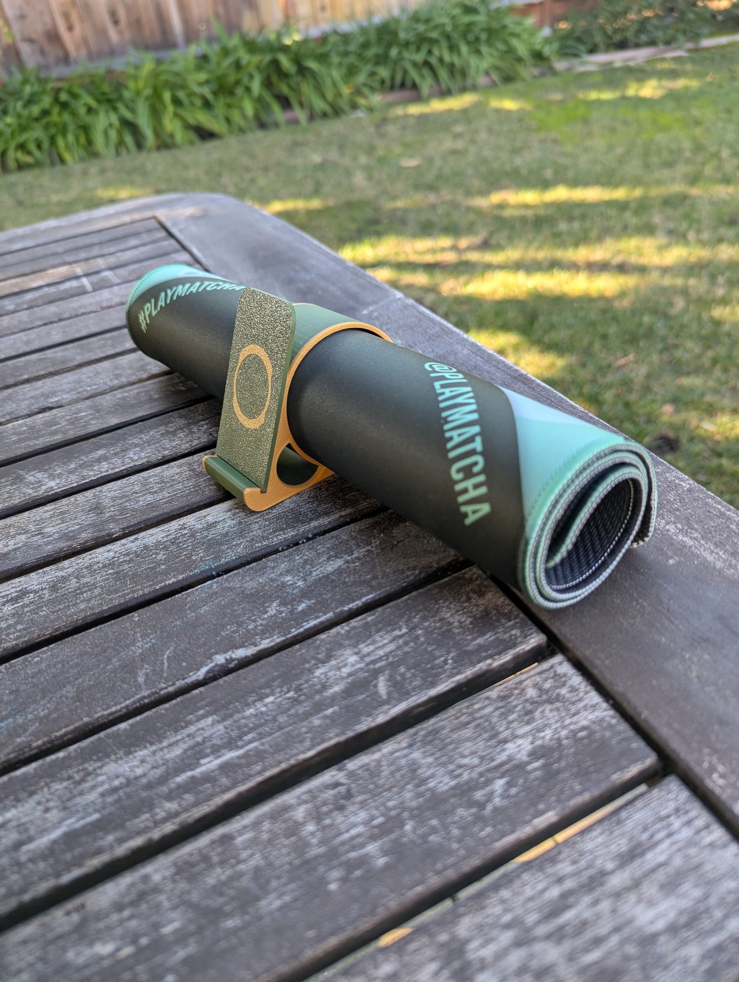 Rolled mat and added to the holder which is sold separately 